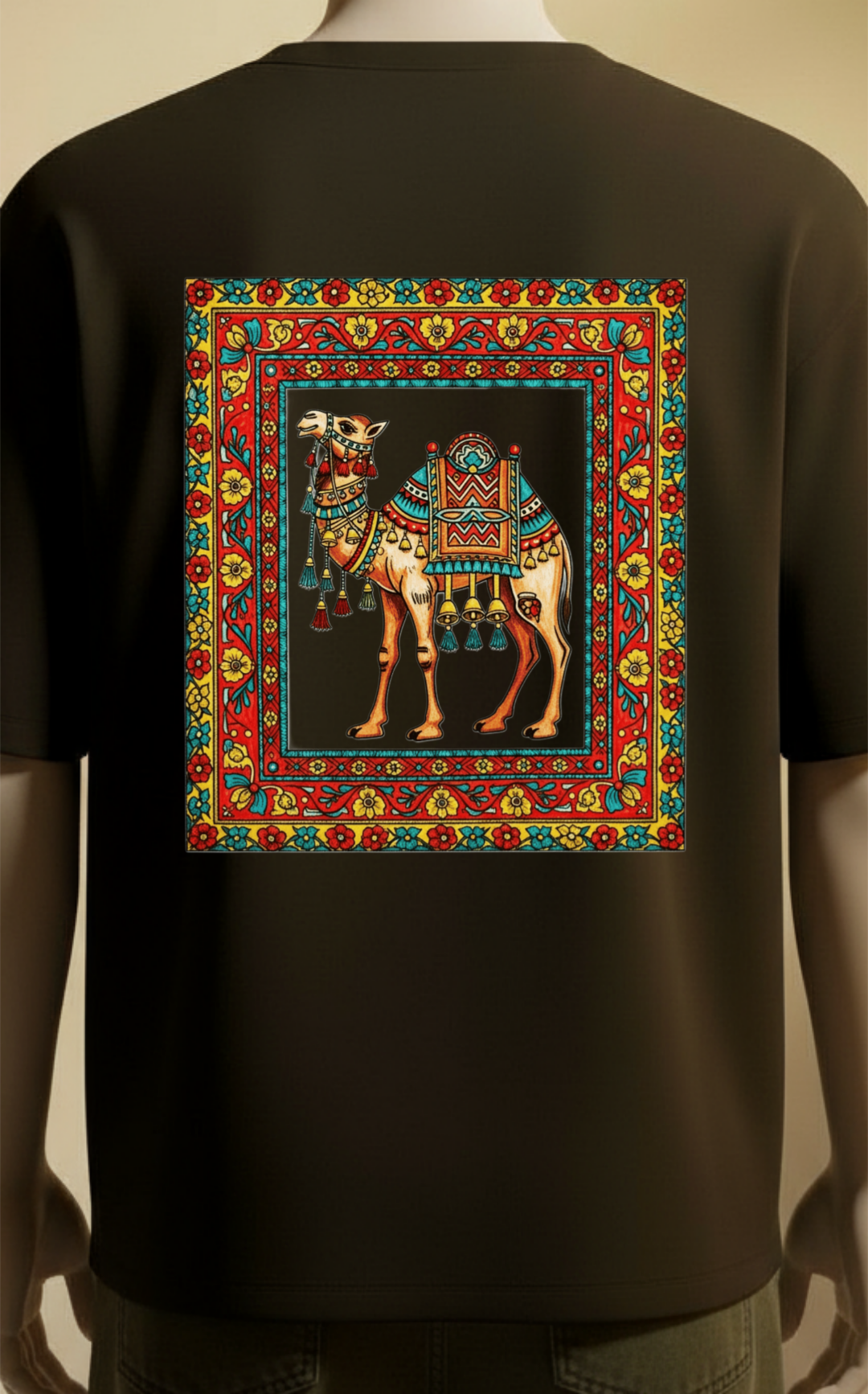 Oversized Black T-shirt safar jari hy